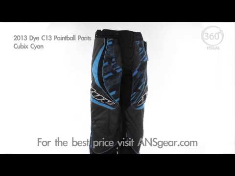 2013 Dye C13 Paintball Pants - Cubix Cyan - Visual 360