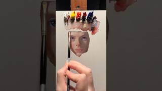 Mixing colors on the painting itself #art #painting #colormixing #oilpainting #paintingtutorial