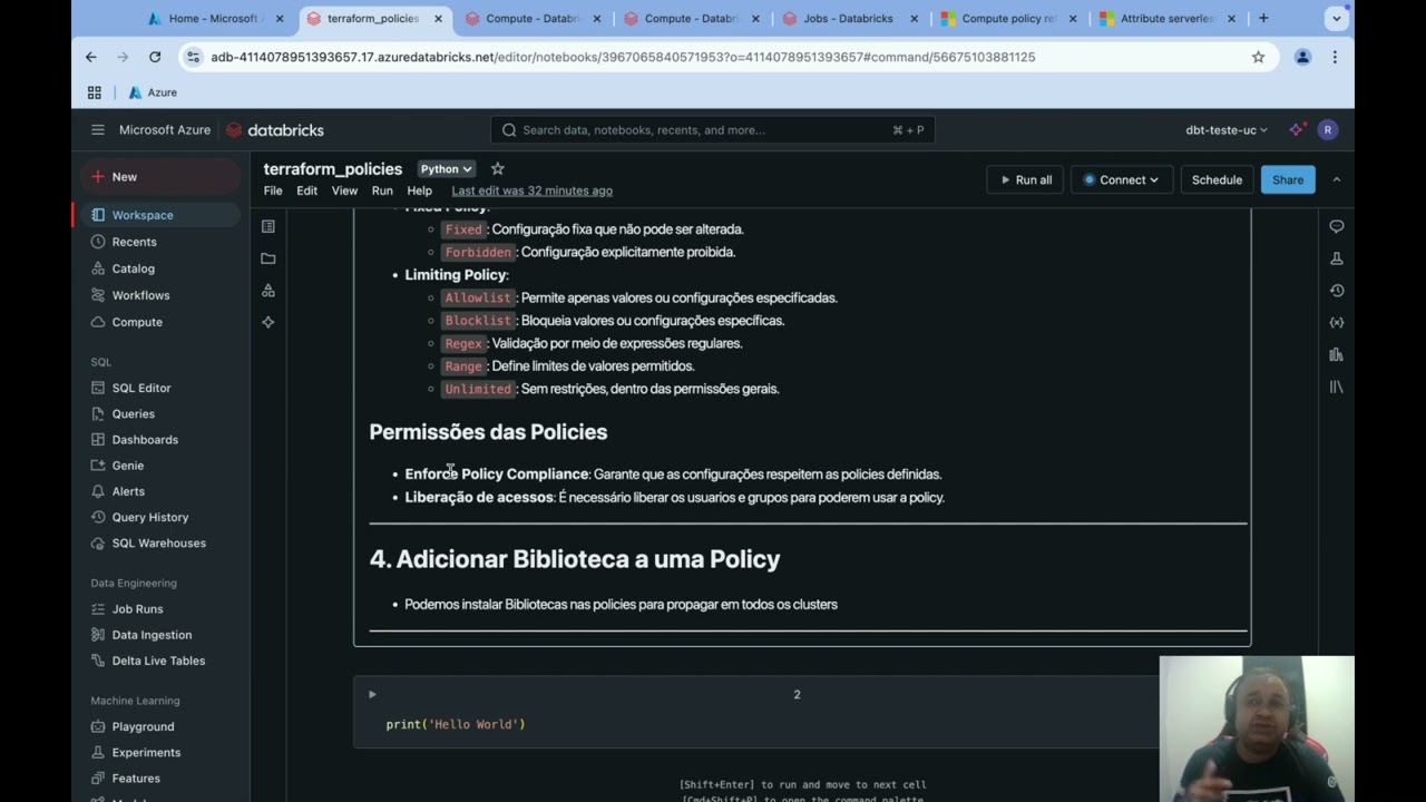 Databricks Compute Policies - Melhorando a governança do seu ambiente