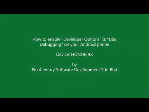 How to enable Developer Options and USB Debugging on your Android phone (HONOR 9X)