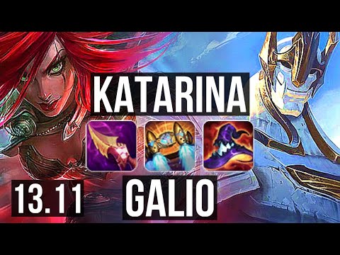 KATA vs GALIO (MID) | 3.1M mastery, 8 solo kills, 1100+ games, 22/4/5, Legendary | KR Master | 13.11