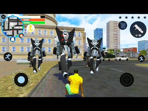Real Gangster Crime 2020 | Fight With Police Car Robot | New Update Naxeex Studio | Games Kon