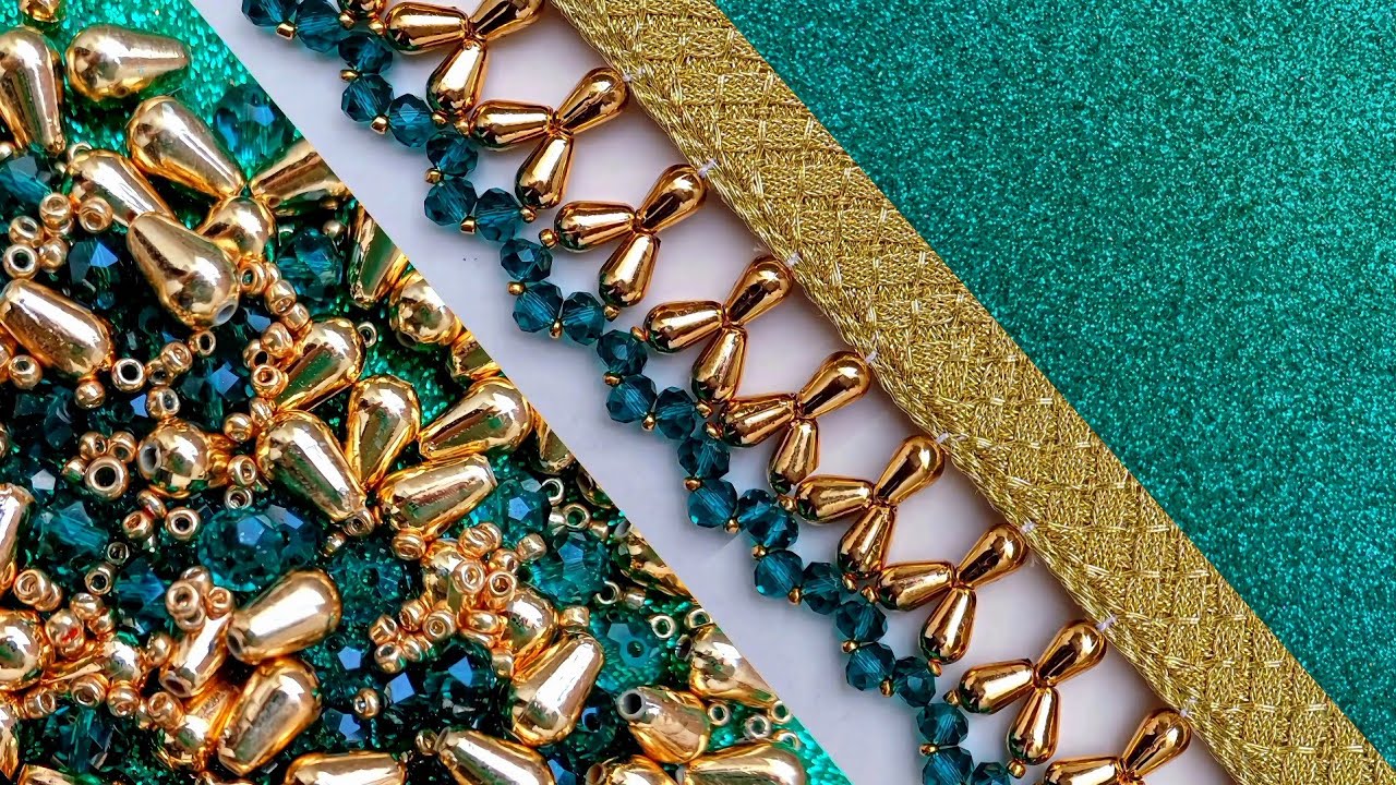 Very special and beautiful embroidery tutorial#DIY⚘️💚⚘️