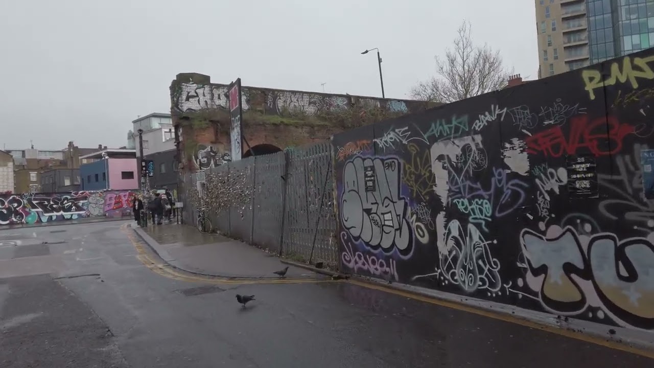 London Walk | February 2025 |  Winter❄️ Cloudy | Spitalfields - Shoreditch High St - Brick Lane[4K]