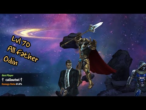 Lvl 70 All Father Odin vs Galactus ( PVE power - Rage Equip! )