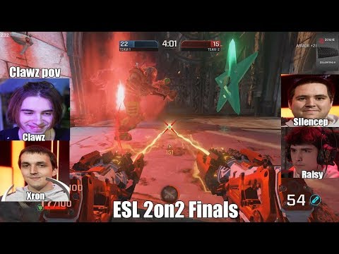 Clawz(pov) + Xron vs Raisy + Silencep [2on2 ESL FINAL] - Quake Champions