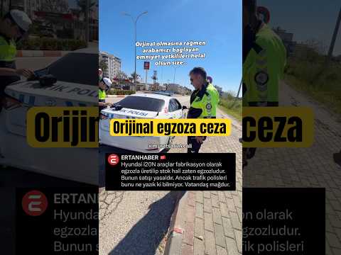 Orijinal egzozla ceza yedi sitem etti #hyundaii20 #araba #trafikpolisi #keşfet
