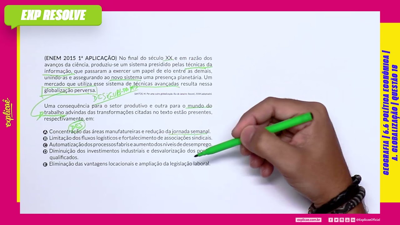 NO FINAL DO SÉCULO XX E EM RAZÃO DOS AVANÇOS DA (...) | POLÍTICA ECONÔMICA A  GLOBALIZAÇÃO