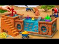 Experiment Build A Small Water Well DIY Tractor Made Modern Pool Tank Mini Hand Pump With Bricks