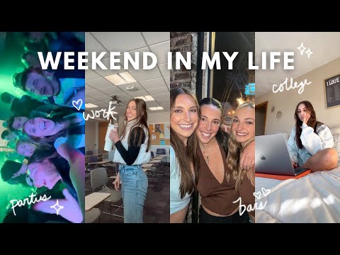 weekend in my life in COLLEGE (parties, work, & recovery)