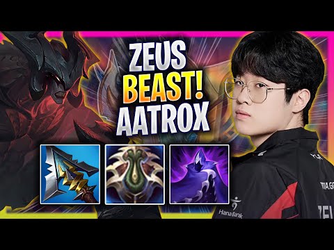 ZEUS IS A BEAST WITH AATROX! - T1 Zeus Plays Aatrox TOP vs Teemo! | Season 2024