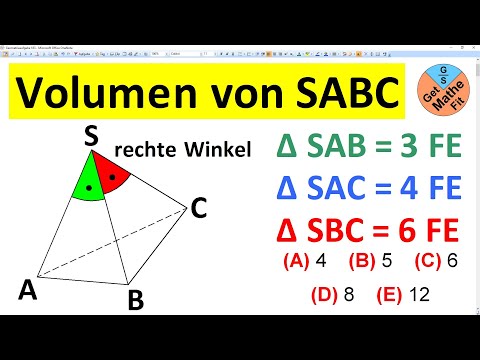 Berechne das Volumen der Pyramide | Mathe Rätsel Geometrie | Känguru der Mathematik 2005
