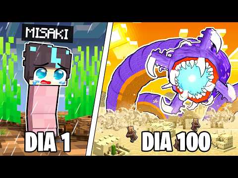 I survived as a GIANT WORM in Minecraft! 😱🐛 | Misaki Gamer