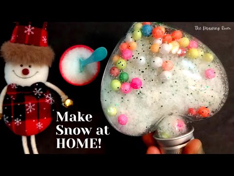 How to make SNOW at Home | FAKE Snow making |Christmas Craft |Homemade SNOW