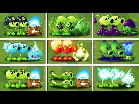 PVZ 2 16 Team Peas + Torchwood And Mint - Which Team Plant Will Win?