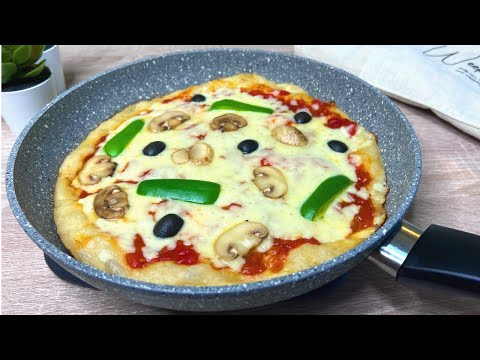 5 Minute Pan Pizza! | Crispy and Delicious Homemade Pizza in a Pan | No Oven, No Egg, No Milk |