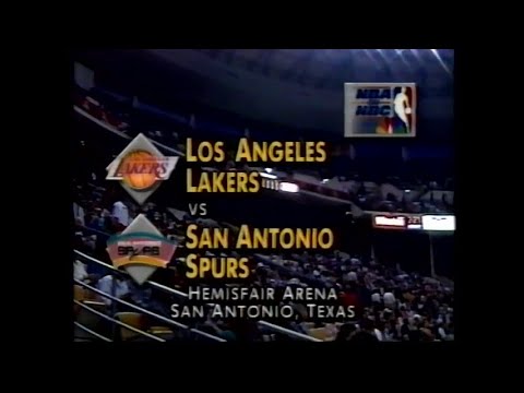 The First NBA on NBC intro! LA Lakers vs San Antonio Spurs 1990-1991 Season Game