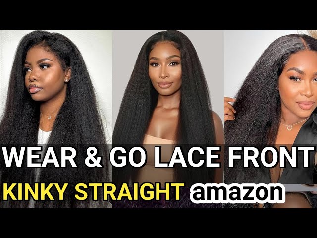 Vídeo relacionado con 4x4 Yaki Lace Frontal Human Hair Wig For Black Women Brazilian Virgin Hair Wigs 4x4 Kinky Straight Frontal Wigs Human Hair Pre Plucked With Baby Hair Natural Black Color 14 Inch