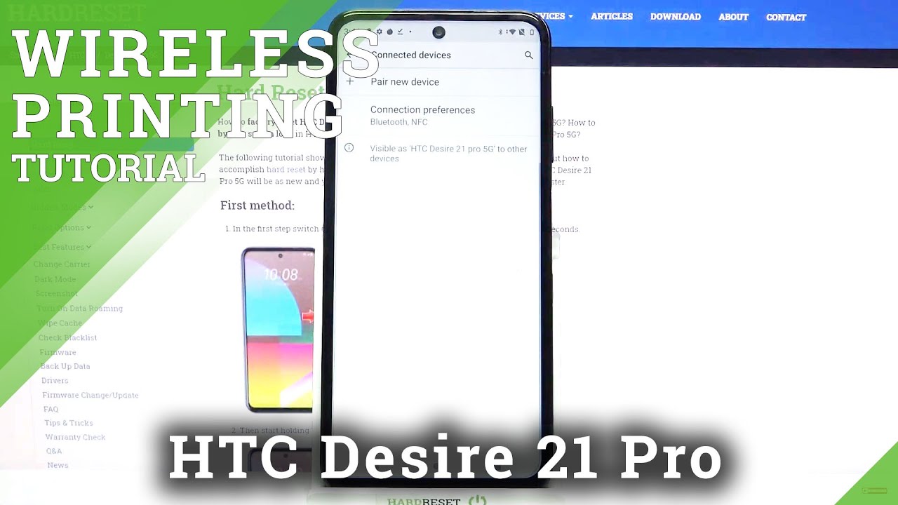 HTC Desire 21 Pro - How to Manage Printer Connection