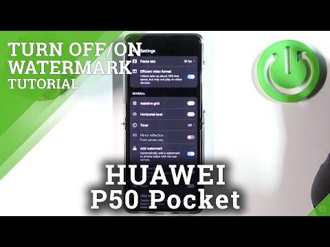 How to Add Camera Watermark To Photos on HUAWEI P50 Pocket - Set Up Watermark