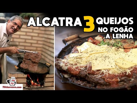 Como Fazer Alcatra 3 Queijos no Fogão a Lenha - Tv Churrasco
