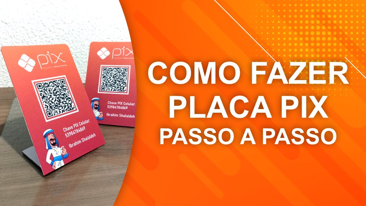 Como fazer Placa PIX com QR-Code #graficarapida #placapix