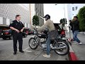 2011 Keanu Reeves speaking with a Beverly Hills Police officer