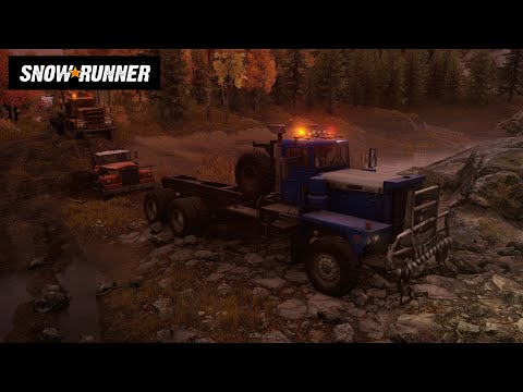 Snowrunner Walkthrough Part 21 in Co-op I International Transtar 4070A and Fixer Upper [1440p 60FPS]