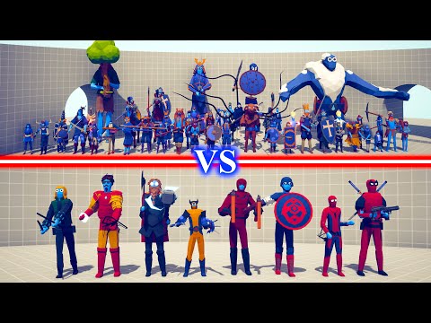 MELEE TEAM vs MARVEL TEAM - Totally Accurate Battle Simulator TABS