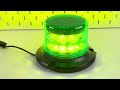 LED maják 12/24V - zelený / 24x LED / magnet (150x85mm) - Video Youtube
