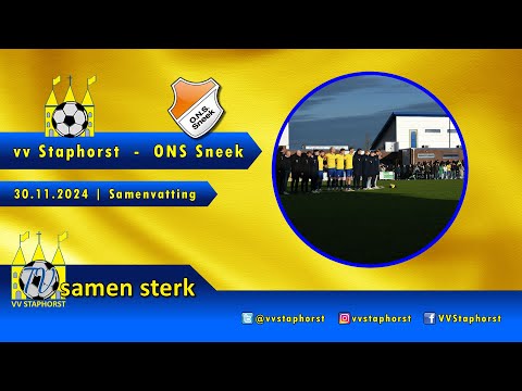 vv Staphorst - ONS Sneek | 30.11.2024 | Samenvatting