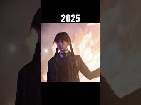 Evolution of Wednesday 1964-2025 😱 #wednesday #addamsfamily #jennaortega #shorts