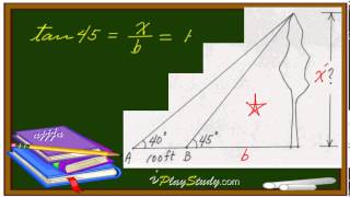 Trigonometry - Height of a Tree using Tangent - 10