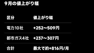 25歳資産1200万円貧乏人 2026年9月の電気ガス全地域で値上げ、食品は4531品目値上げへ！大手電力10社＋大手都市ガス4社の計14社が全社値上げ 円安インフレ原油高 物価高 エネルギー価格高騰