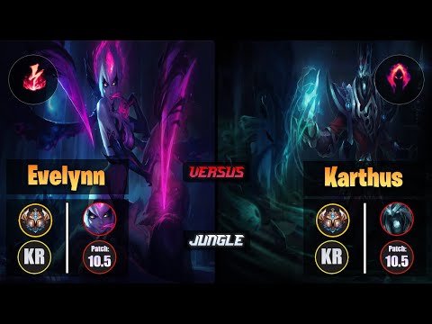 Challenger EVELYNN [Electrocute] (Jungle) VS  KARTHUS - Challenger KR Patch 10.5