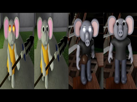 Elly vs Eddy Infected & Non Infected Jumpscare - Roblox Piggy RP