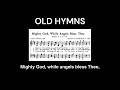 Mighty God, While Angels Bless Thee hymn chorus with Lyrics #oldhymns #hymnsong #hymnlyrics