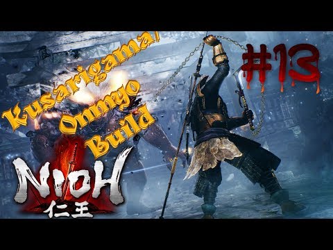 Nioh Best Kusarigama/Onmyo Build Walkthrough #13 - SUPER EASY Great Centipede!