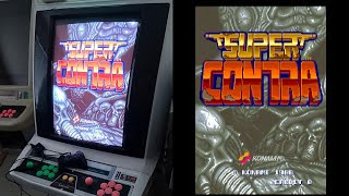 Super Contra (Konami Arcade PCB) - No Death Run on Very Difficult / Hardest Setting