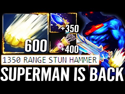 🔥 1350 RANGE Stun Hammer - Flying SUPERMAN IS BACK Sven Aghanim + Quiver WTF IMBA 7.30 Dota 2 Pro