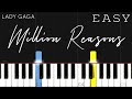 Lady Gaga - Million Reasons | EASY Piano Tutorial