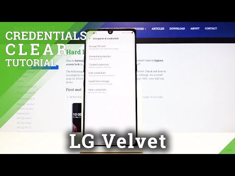 How to Clear Credentials in LG Velvet – Remove All Licenses and Certificates