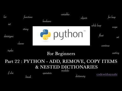 Python Add Remove Copy Items And Nested Dictionary