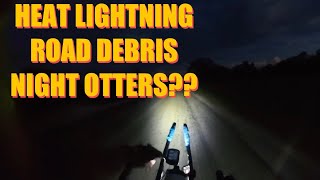 Night Gravel Training with Multiple Fun Hazards Along the Way.