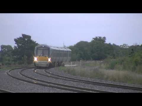 Irish Rail 22000 DMU 22038 passes Stacummy Bridge outbound