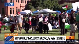 Students taken into custody at ASU protest