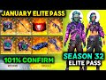 FREE FIRE ELITE PASS SEASON 32 JANUARY ELITE PASS 2021 ELITE PASS SEASON 32 IN FREE FIRE