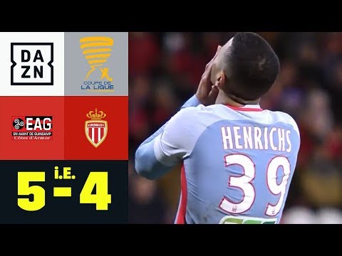 Benjamin Henrichs verschießt! EA Guingamp - AS Monaco 5:4 i.E. | Coupe de la Ligue | DAZN Highlights