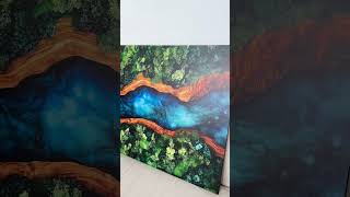 Tlačený machovo epoxidový obraz - Nature