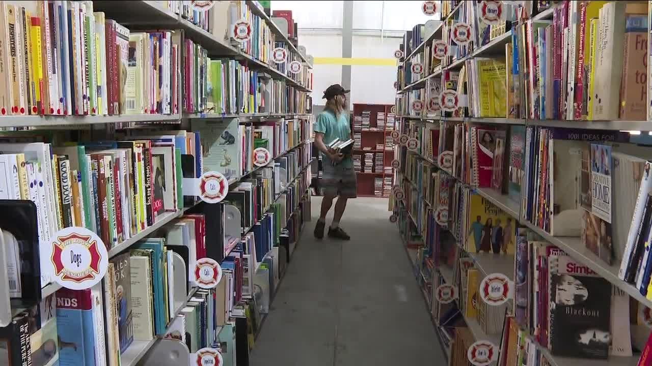Couple owns warehouse for thousands of used books